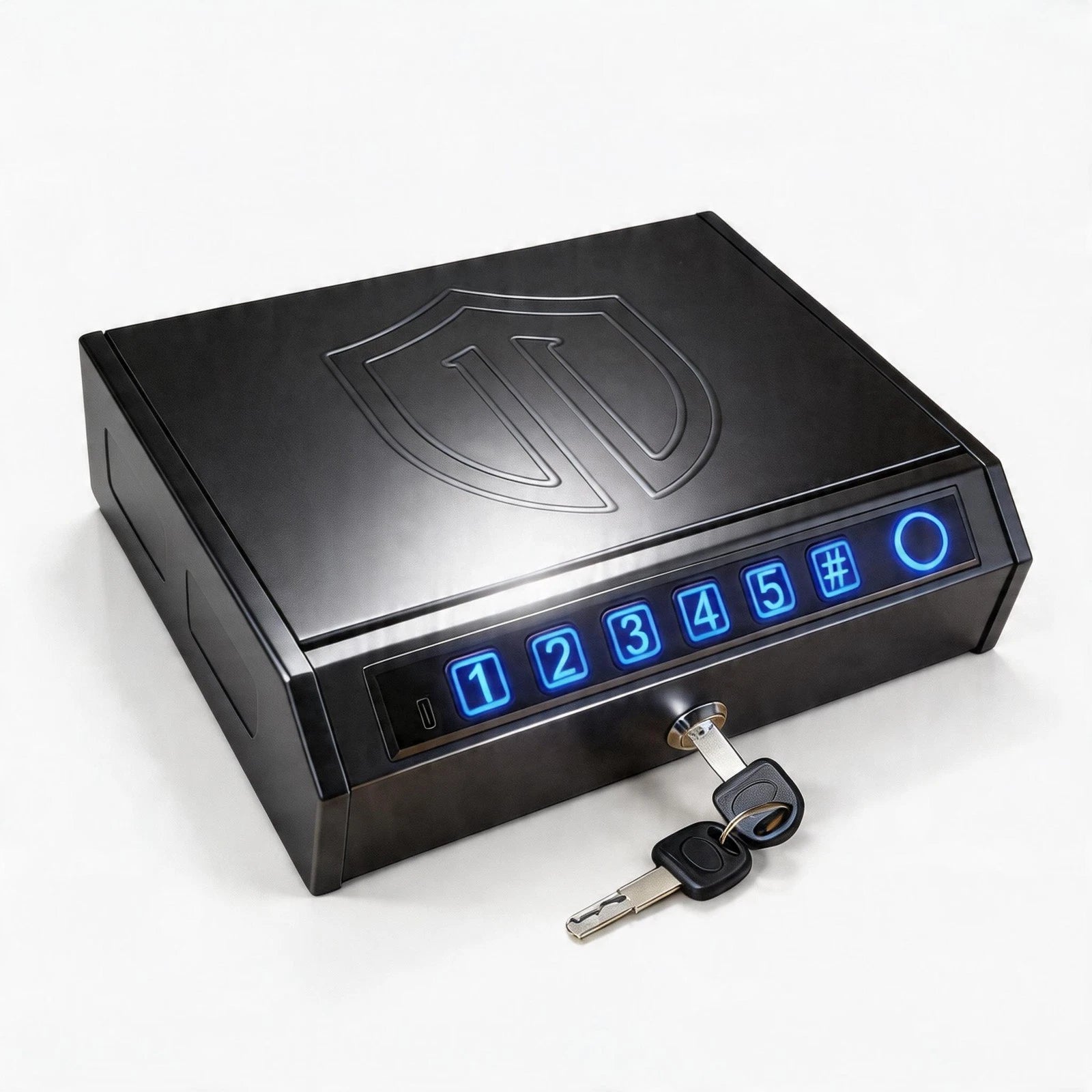 Biometric Gun Safe Manual Keys Pin Keypad Fingerprint Lock Handgun Storage Box