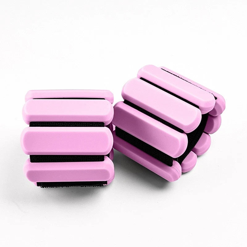 1/2/4 Pair Adjustable Weighted Bangles Ankle Wrist Weights Fitness Running Gym