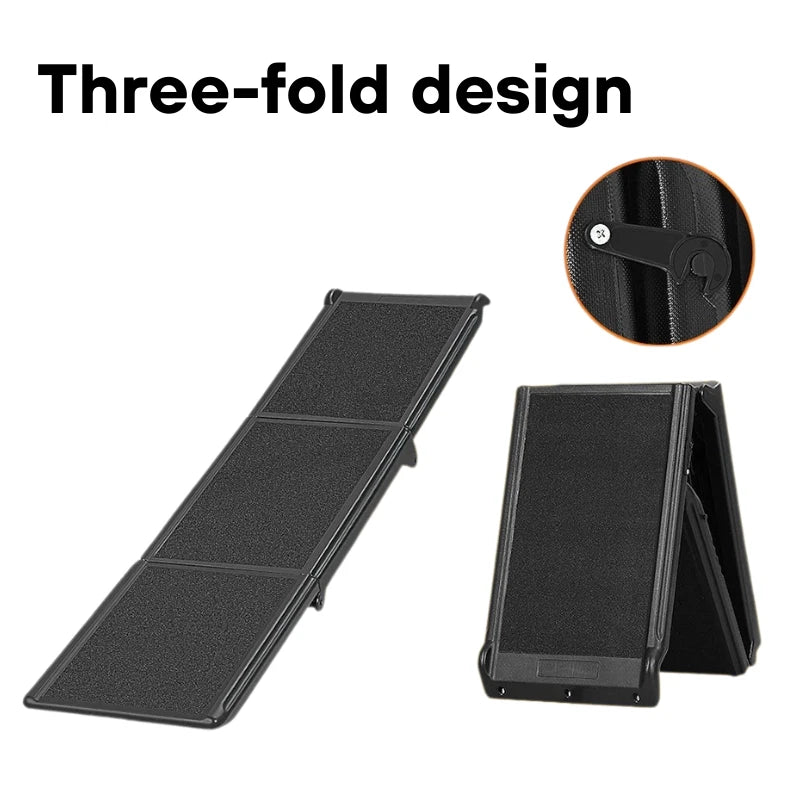 Foldable Dog Ramp Pet Car Stairs Steps Travel Ladder Portable Adjust SUV Sofa