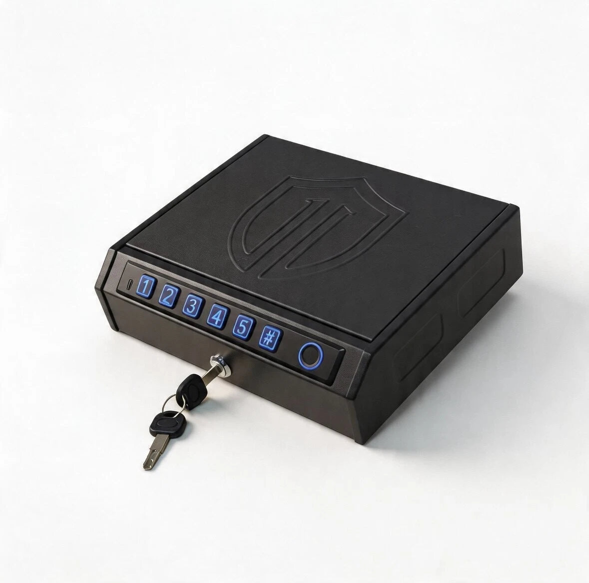 Biometric Gun Safe Manual Keys Pin Keypad Fingerprint Lock Handgun Storage Box