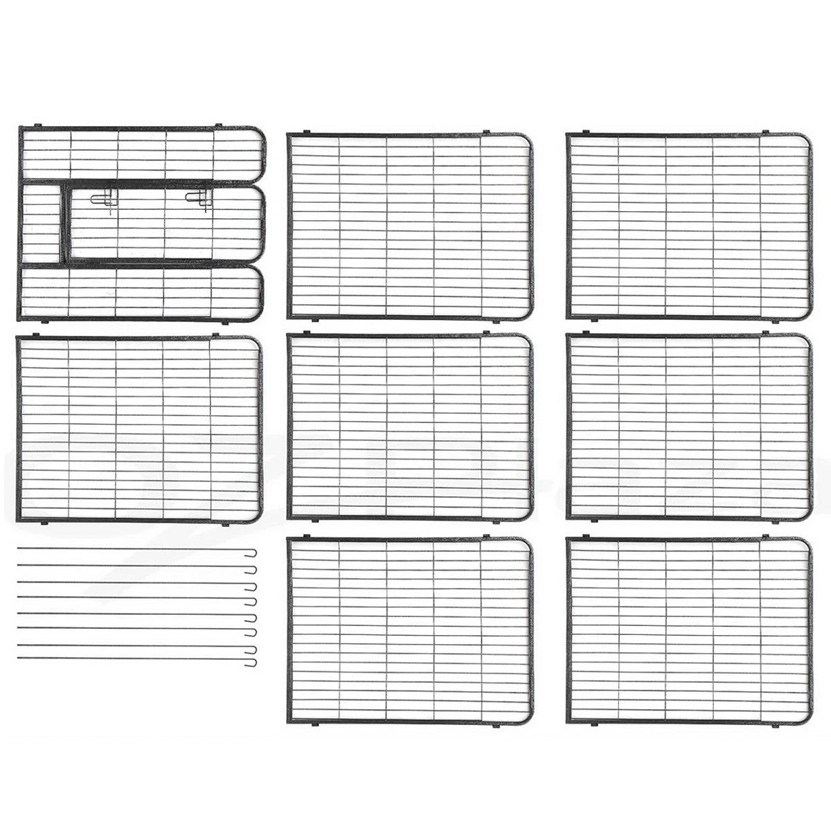 Foldable Pet Metal Playpen Enclosure Cage 8 Panels Puppy Rabbit Play Fence 40 In
