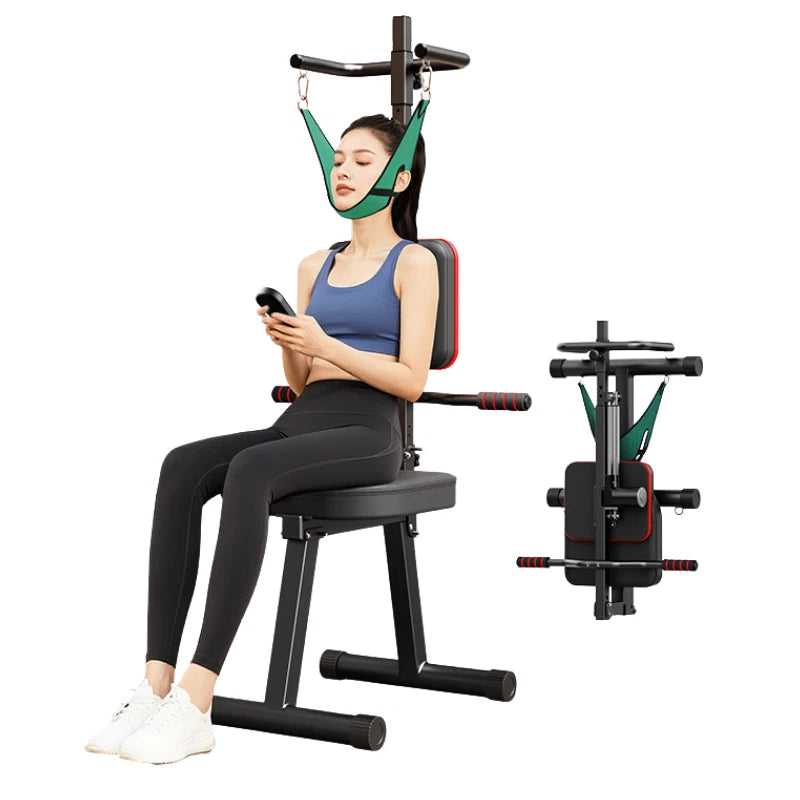 Neck Stretcher Spine Traction Chair Cervical Pain Relief Hammock Home Gym Use