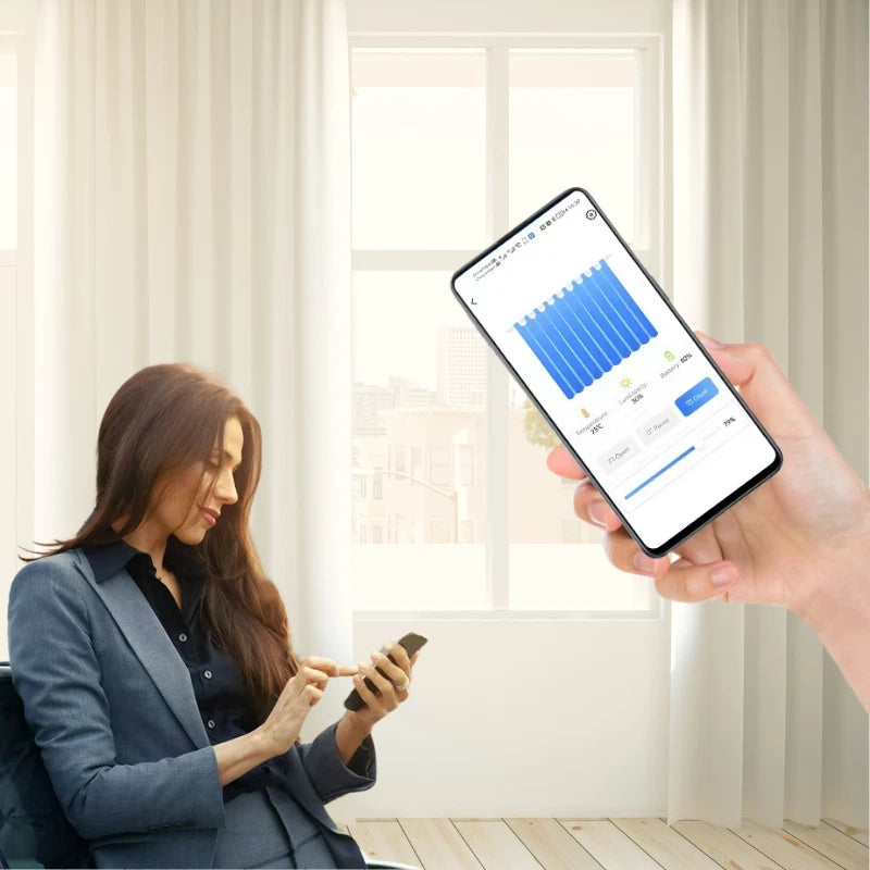 Smart Electric Curtain Track WiFi Motorised Curtain Rail System with Remote Control