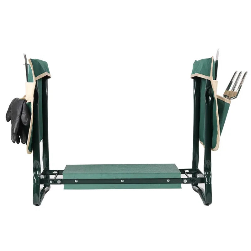 3in1 Heavy-Duty Garden Kneeler Seat Foldable Thicken Kneeling Pad 2 Tool Pouches