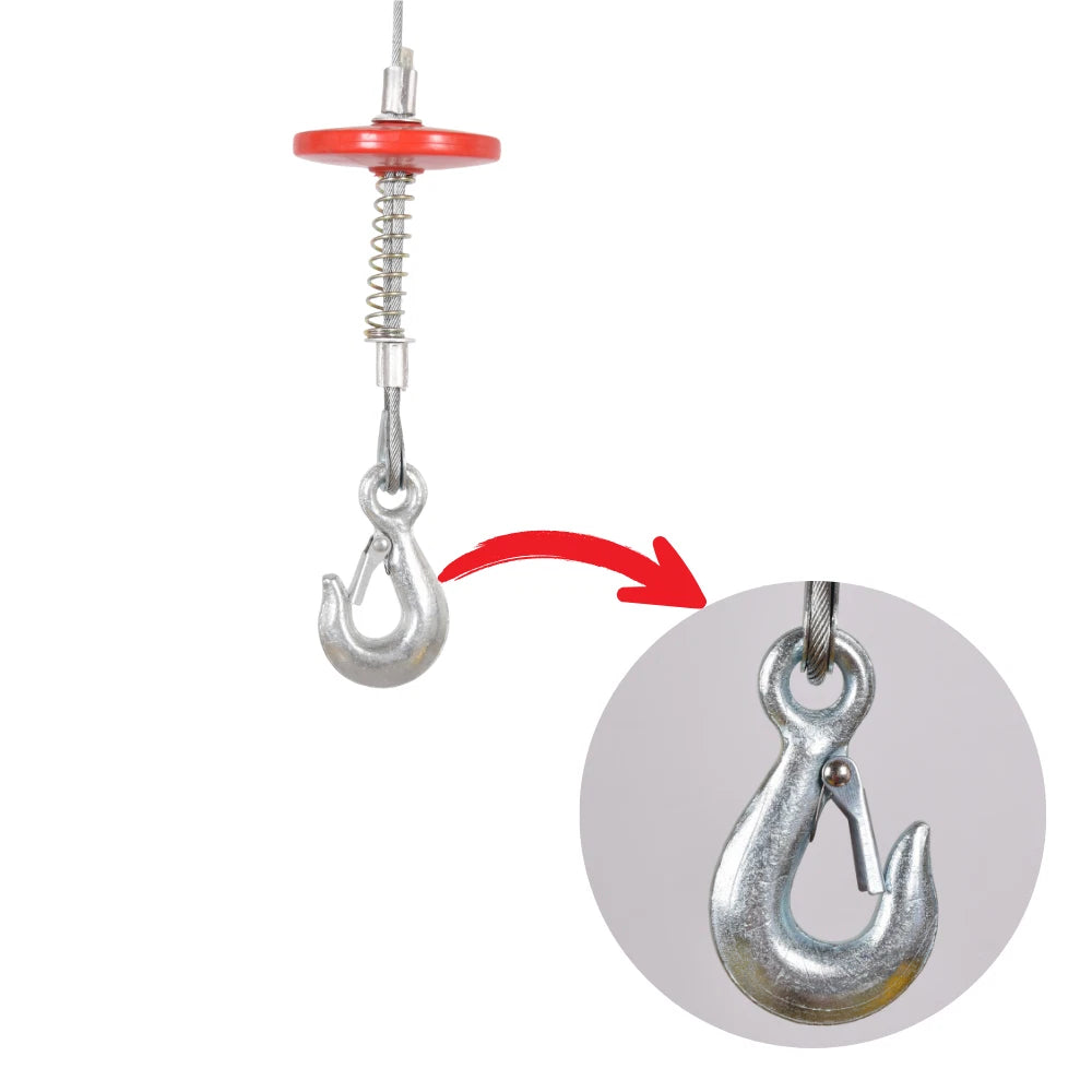 Micro Electric Hoist 220V Household Small Winch Crane Wired Remote 200-800Kg