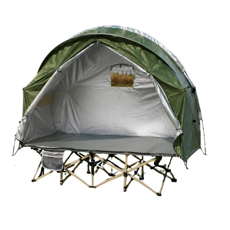 1-Person Elevated Off-Ground Camping Cot Bed Tent Combo Hiking Beach Travel