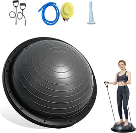 58cm Anti-Burst Half Dome Balance Trainer Yoga Ball Resistance Band Home Gym