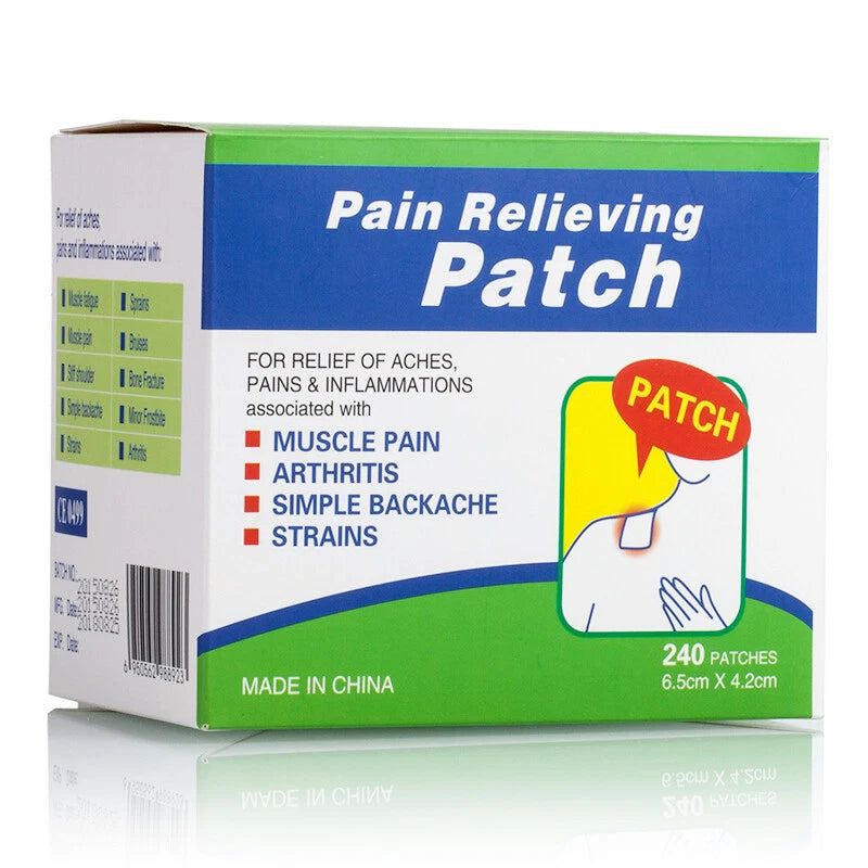 Menthol Cooling Pain Relief Patches 6.5x4cm for Muscle Aches Joint & Arthritis Discomfort