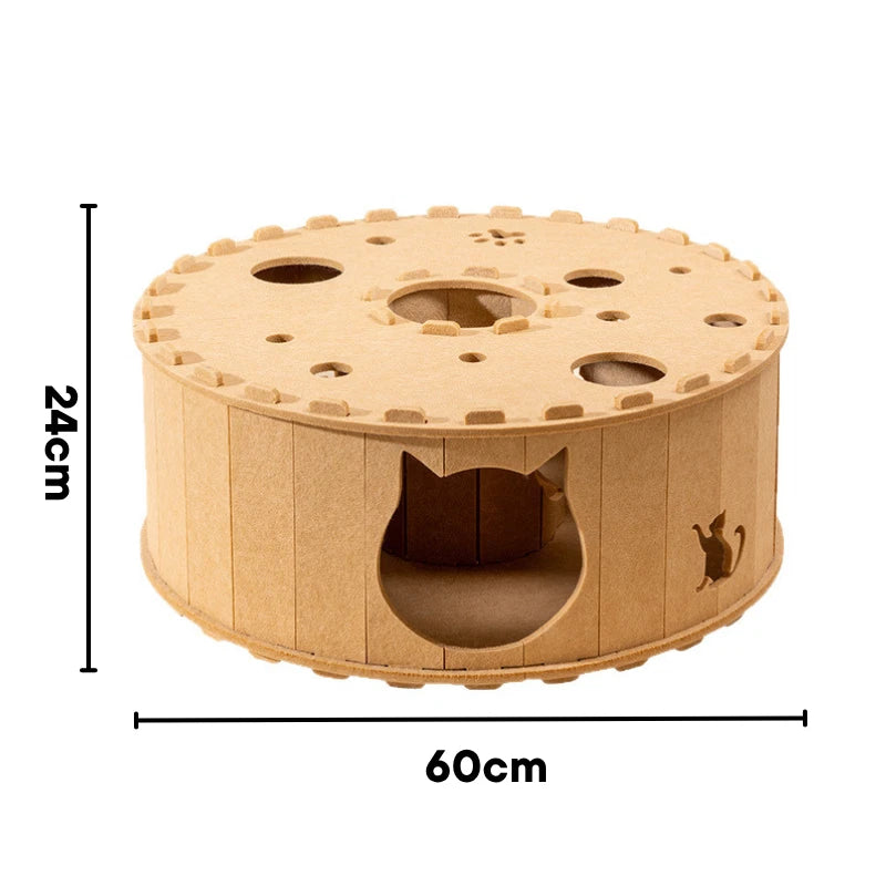 Felt Cat Cave Bed Pet Nest Hideout Kittens Tube Foldable Interactive Play Toy