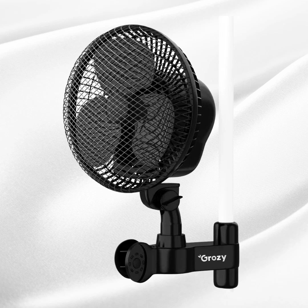6 inch 2 Speed Clip Desk AC Fan Quiet Vertical 6" Oscillating Fan Fit Grow Tent