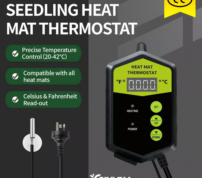 Seedling Heat Mat Thermostat Germinating Digital Temperature Controller