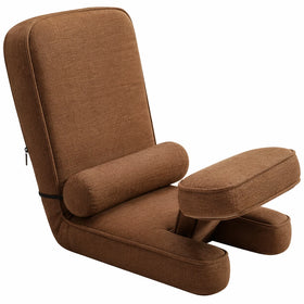 Adjustable Floor Gaming Sofa Single Lazy Tatami Chair with Laptop Stand Foldable
