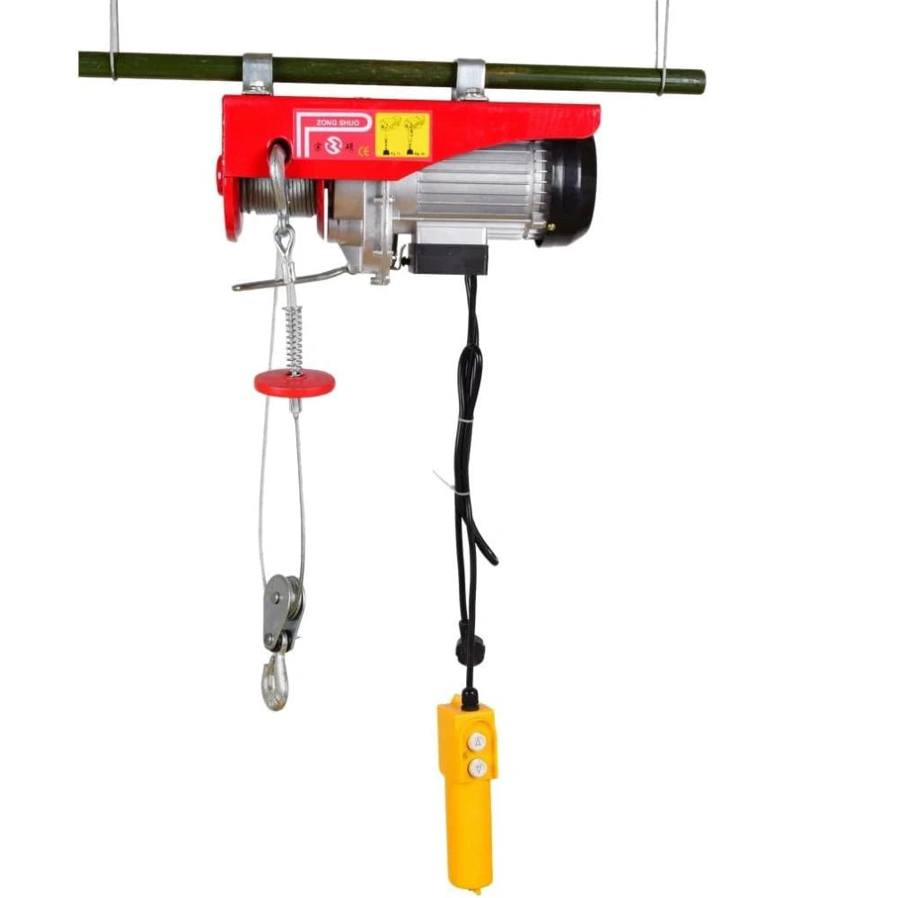Micro Electric Hoist 220V Household Small Winch Crane Wired Remote 200-800Kg