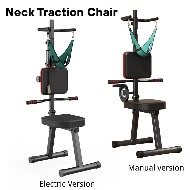 Neck Stretcher Spine Traction Chair Cervical Pain Relief Hammock Home Gym Use