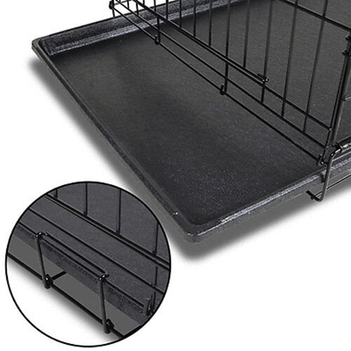 24"~ 48" Dog Cage Crate Kennel Rabbit Cat Collapsible Metal Cages Playpen Large