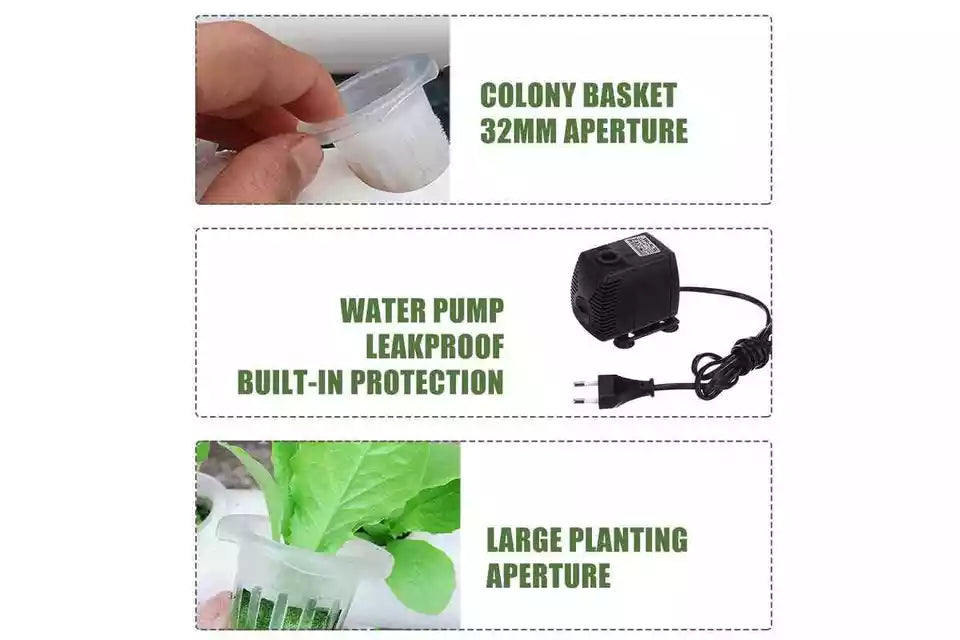 144 Plants Aeroponics Hydroponics Growing Tool Kits Vegetable NFT Growing System